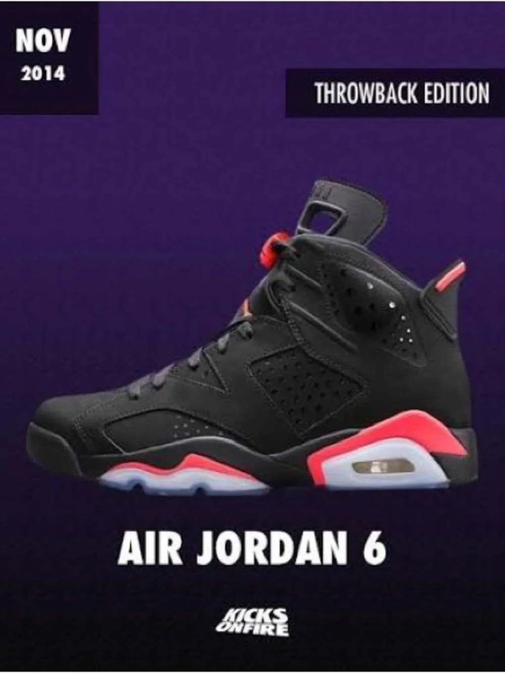 Jordan 6 Retro Infrared Black (2014)